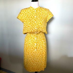 Vintage Valentino  Boutique yellow floral dress